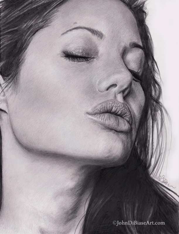 Angelina Jolie "Close-Up" (2026) Drawing Print 8.5 x 11
