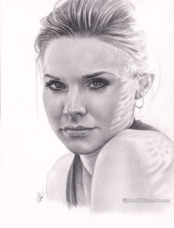 Kristen Bell "Portrait" Drawing Print 8.5 x 11