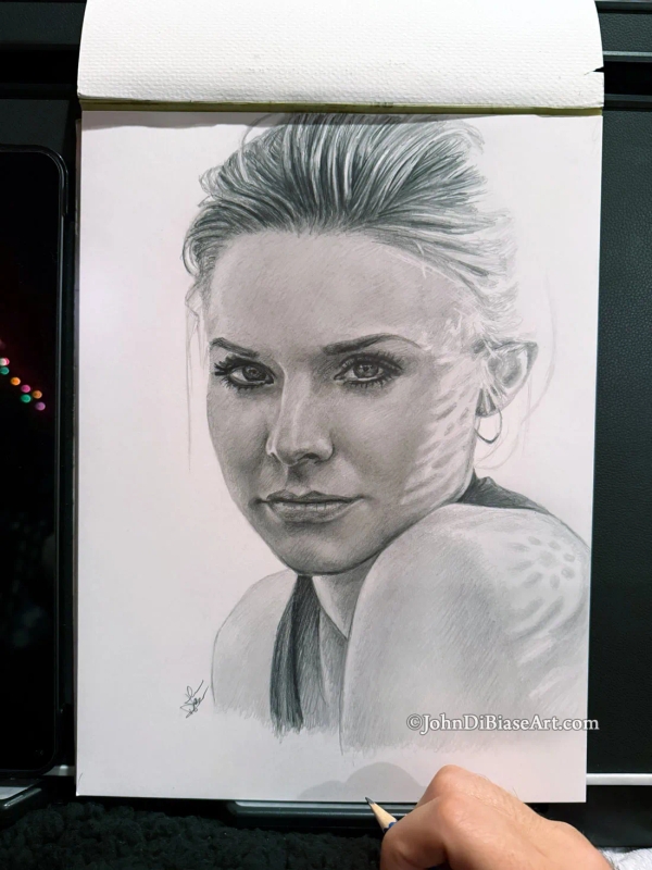 Kristen Bell "Portrait" Original Pencil Drawing (NOT a print) 9x12