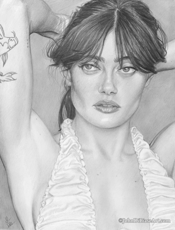 Ella Purnell Drawing Print 8.5 x 11