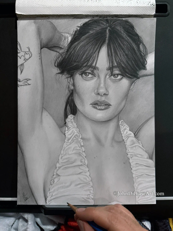 Ella Purnell Original Pencil Drawing (NOT a print) 9x12