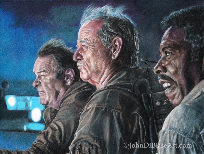 Ghostbusters Afterlife Ray, Peter, Winston Drawing Print 11 x 8.5