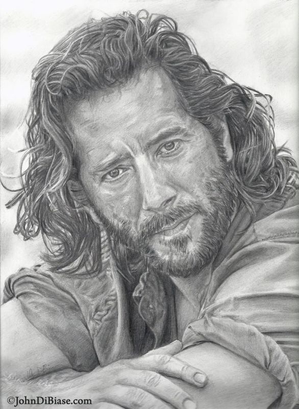 8 LOST Drawing Prints: Jack, Kate, Sawyer, Locke, Charlie, Desmond, Ben & Juliet