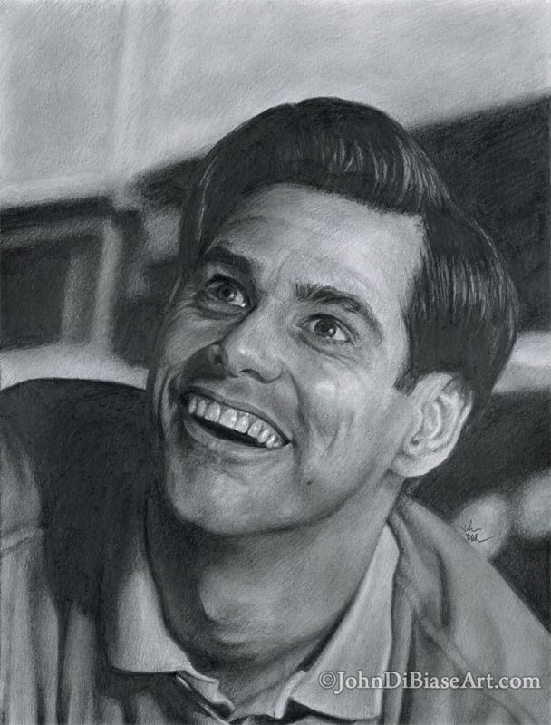 Jim Carrey from The Truman Show Drawing Print