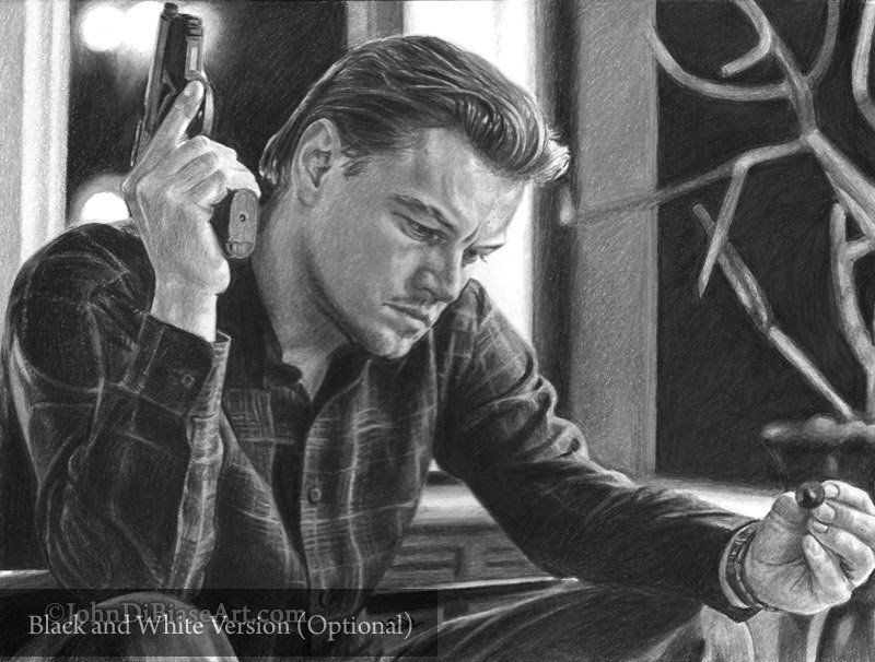 Leonardo DiCaprio in "Inception" Colored Pencil Drawing Print (11 x 8.5)