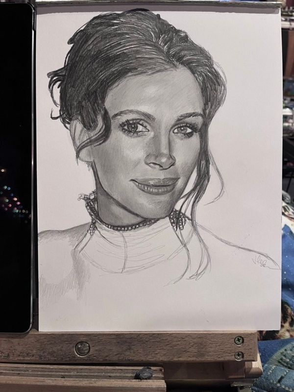 Julia Roberts Original Graphite Sketch (NOT a print)