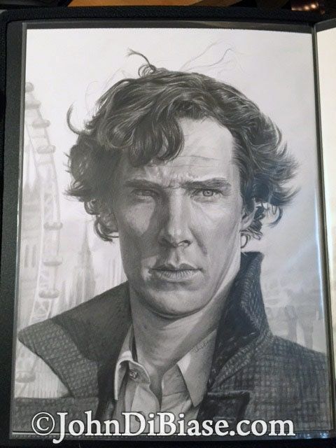Original Drawing of Benedict Cumberbatch as Sherlock Holmes (NOT a print)