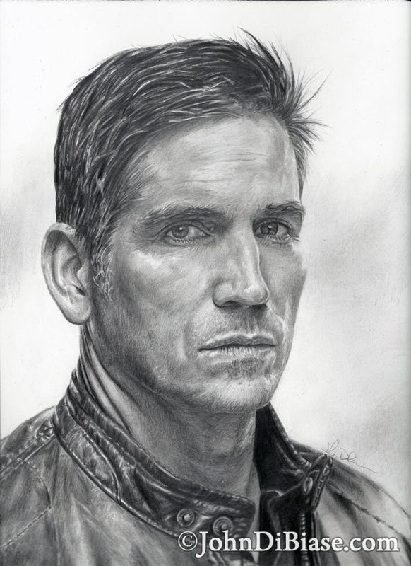 Original Drawing of Jim Caviezel as John Reese in TV's Person of Interest (NOT a print)