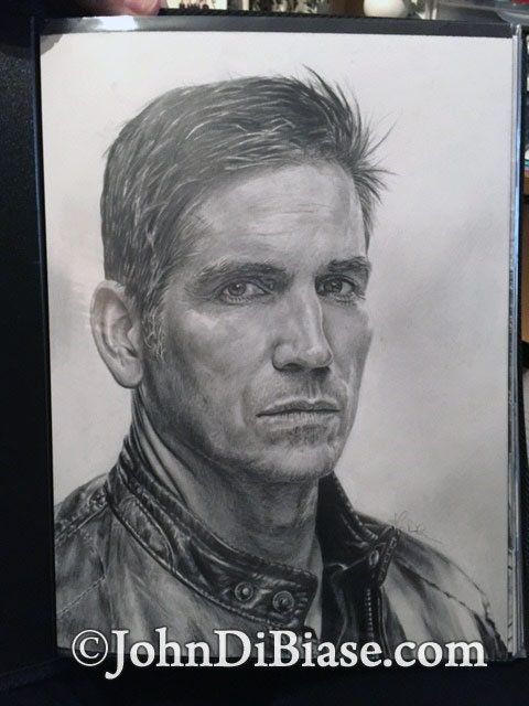 Original Drawing of Jim Caviezel as John Reese in TV's Person of Interest (NOT a print)