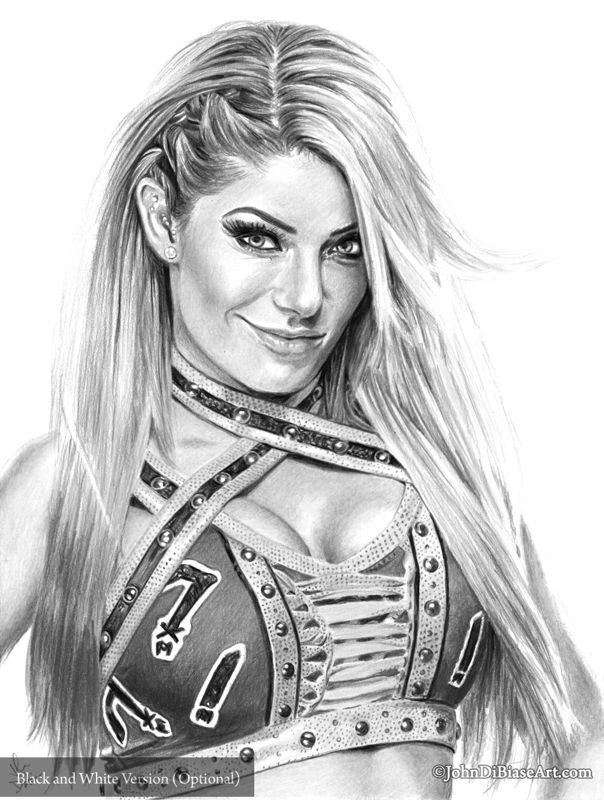Alexa Bliss (Alexis Cabrera) WWE Colored Pencil Drawing Print (Commission) 8.5 x 11