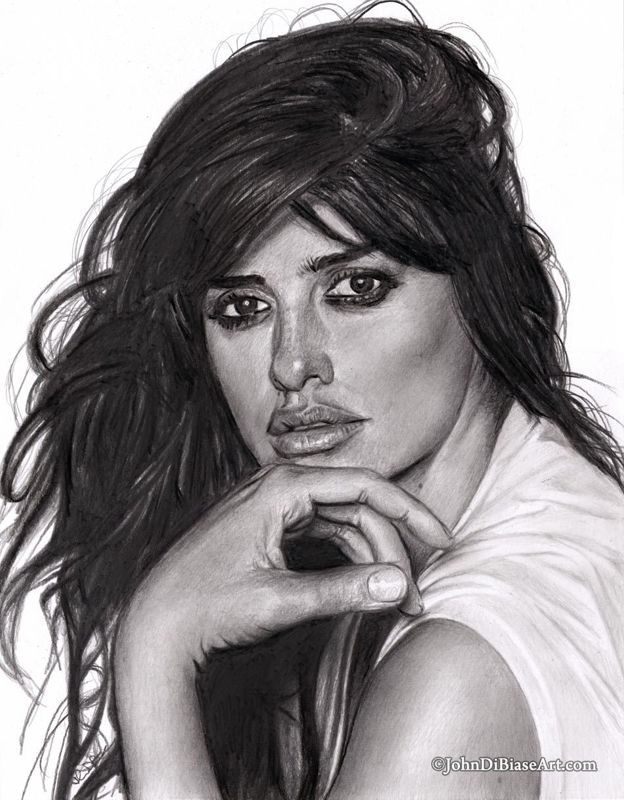 Penelope Cruz Drawing Print