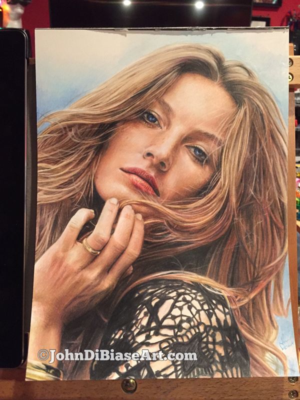Gisele Bundchen Original Drawing (NOT a print)