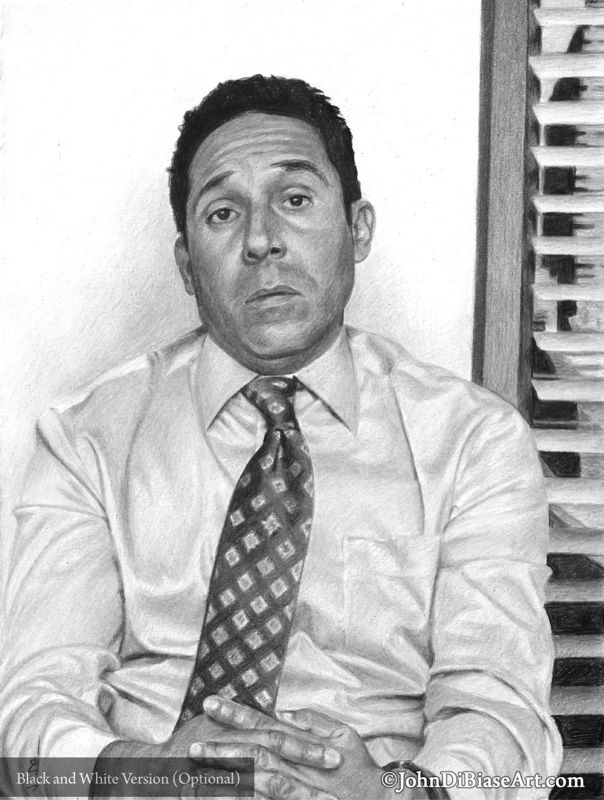 Oscar Martinez from "The Office" (Oscar Nunez) Drawing Print 8.5 x 11
