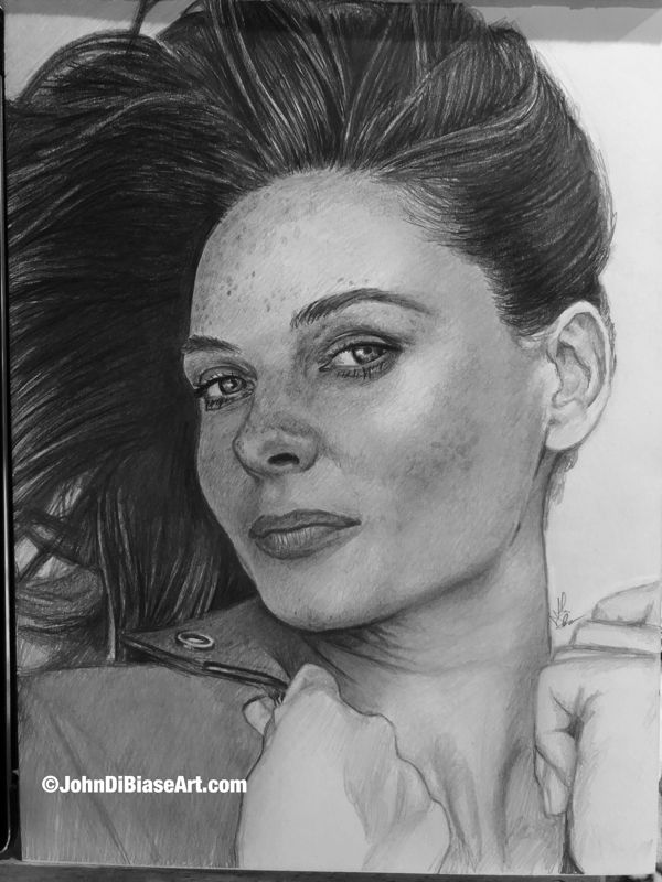 Rebecca Ferguson Original Pencil Drawing