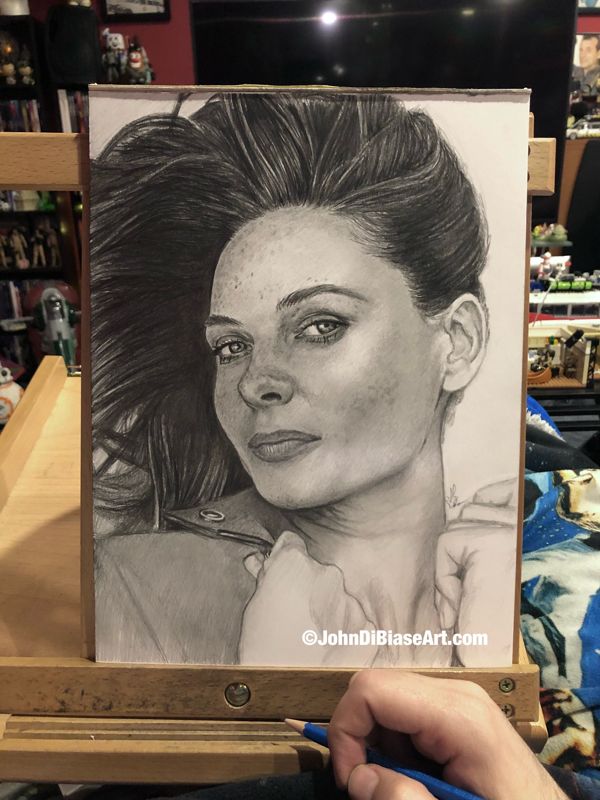 Rebecca Ferguson Original Pencil Drawing