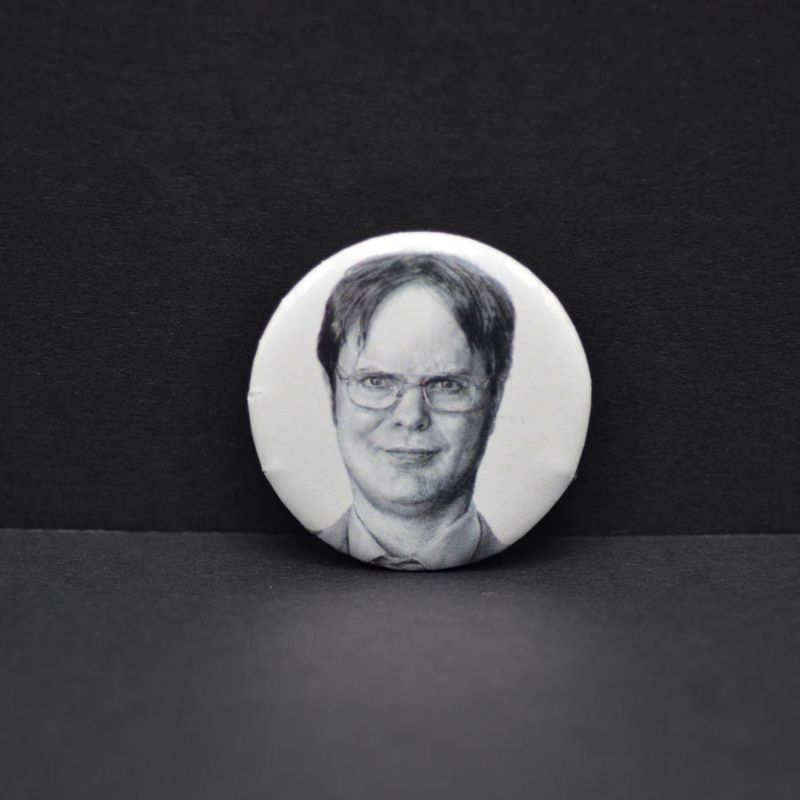 1.5" The Office Buttons, 10 Different Designs - Choose One