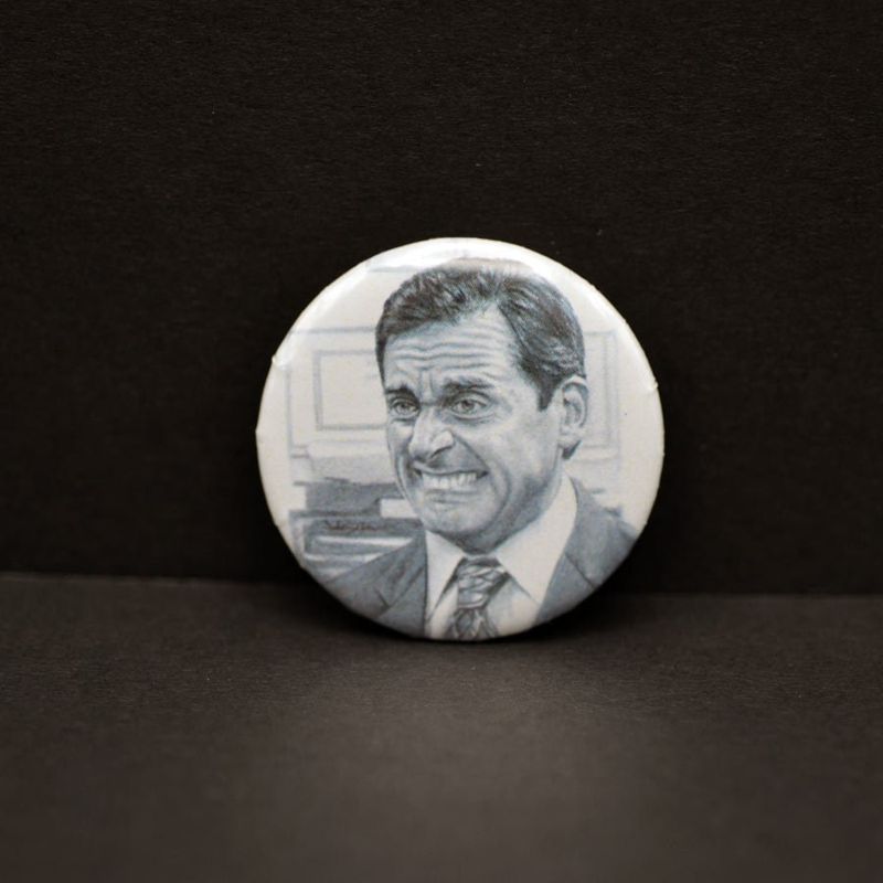 1.5" The Office Buttons, 10 Different Designs - Choose One