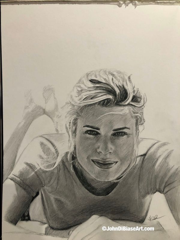 Original Sketch of Rebecca Romijn (NOT a print)