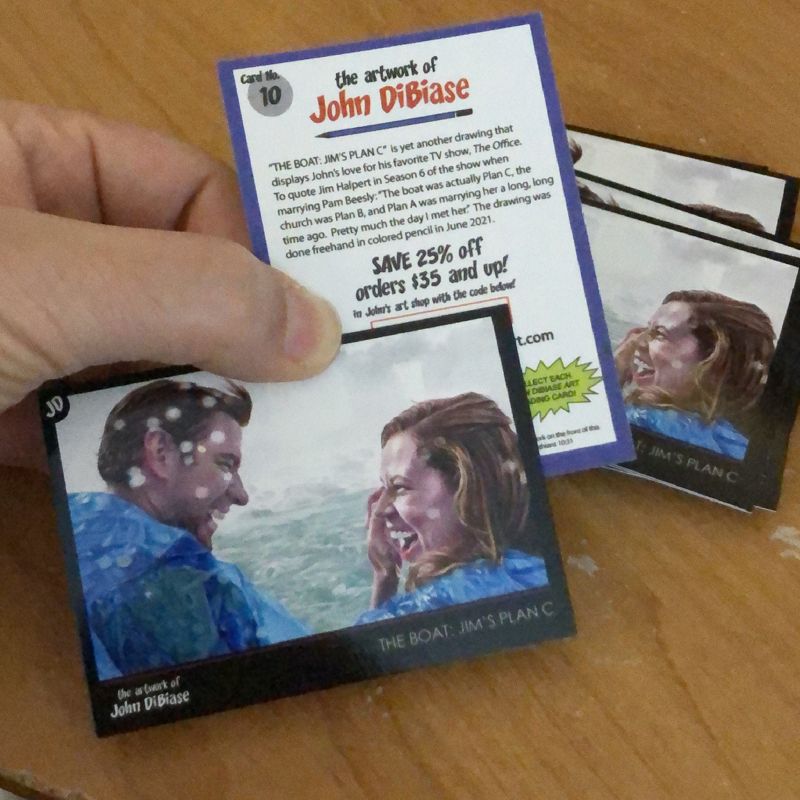 John DiBiase Trading Card #10 - The Office's Jim and Pam