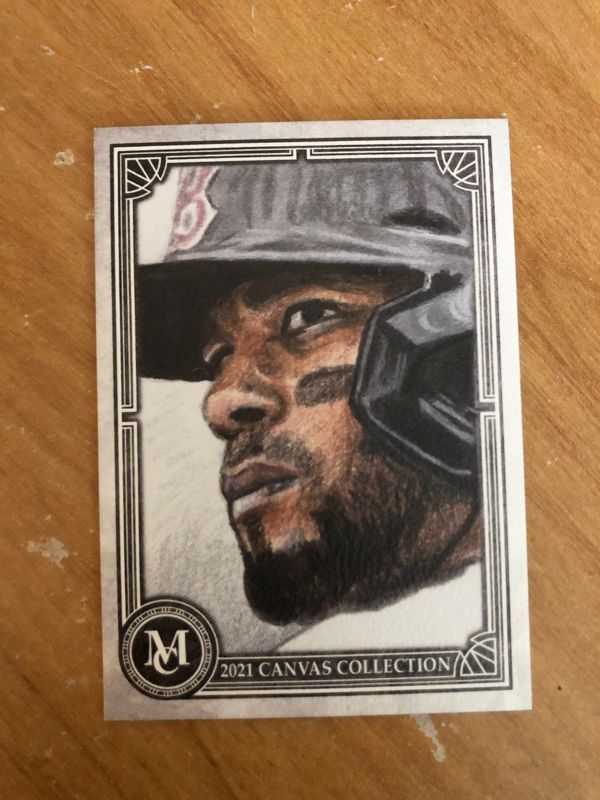 Xander Bogaerts Topps' Museum Canvas Collection #CCR-49 (Official Art Reprint Card)