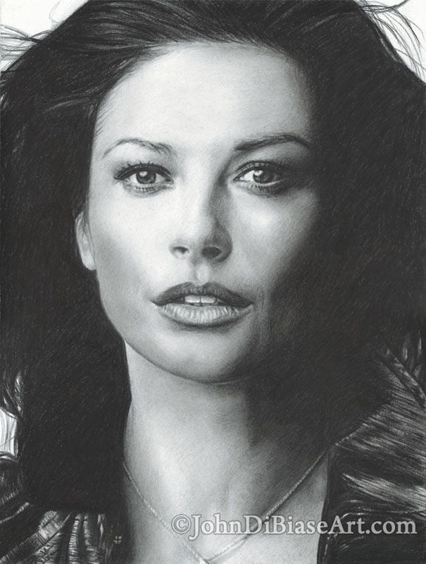 Drawing Print of Catherine Zeta-Jones (8.5 x 11)