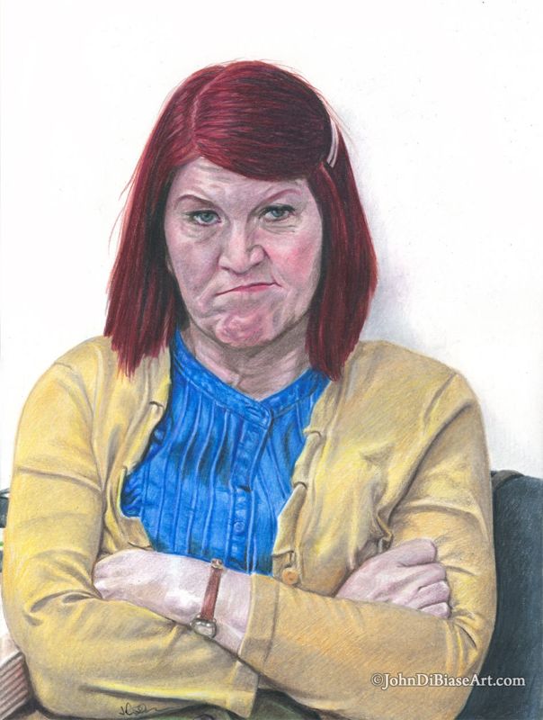Meredith Palmer Colored Pencil Drawing (Kate Flannery) from The Office 8.5 x 11