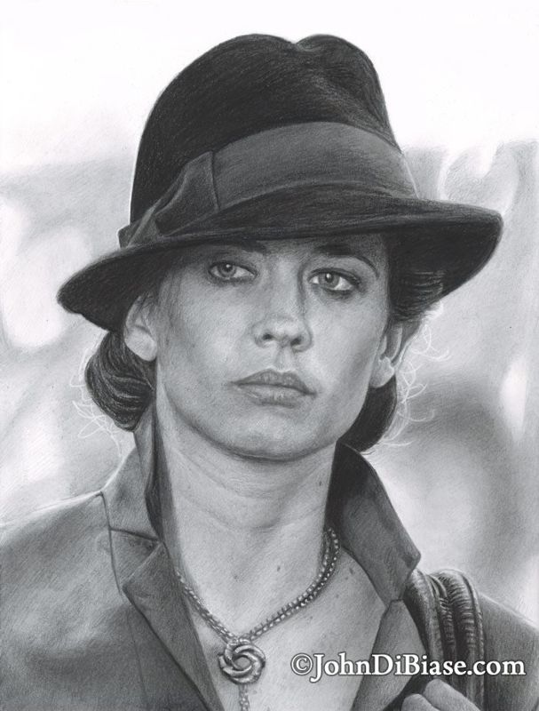 Drawing Print of Eva Green as Vesper Lynd in Casino Royale (James Bond) feat. Algerian Love Knot A