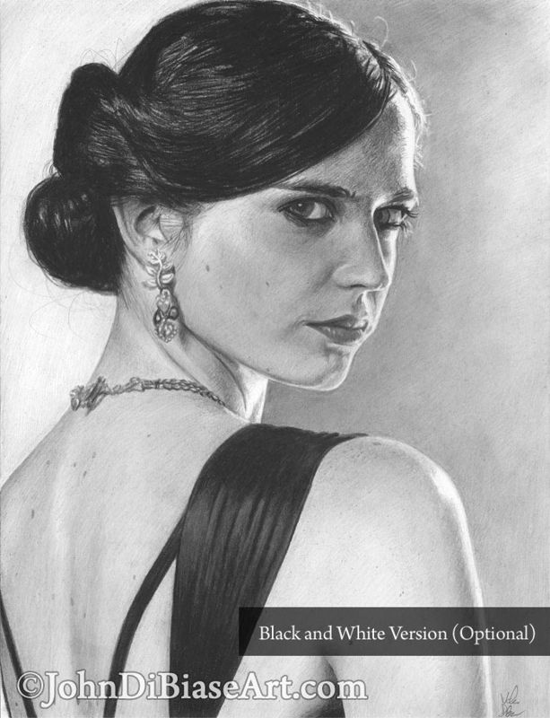 Eva Green as Vesper Lynd in Casino Royale (James Bond) Drawing Print 8.5 x 11