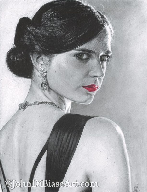 Eva Green as Vesper Lynd in Casino Royale (James Bond) Drawing Print 8.5 x 11