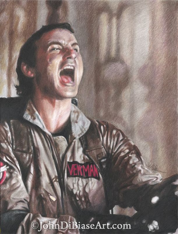 Bill Murray as Peter Venkman in Ghostbusters Colored Pencil Drawing Print 8.5 x 11