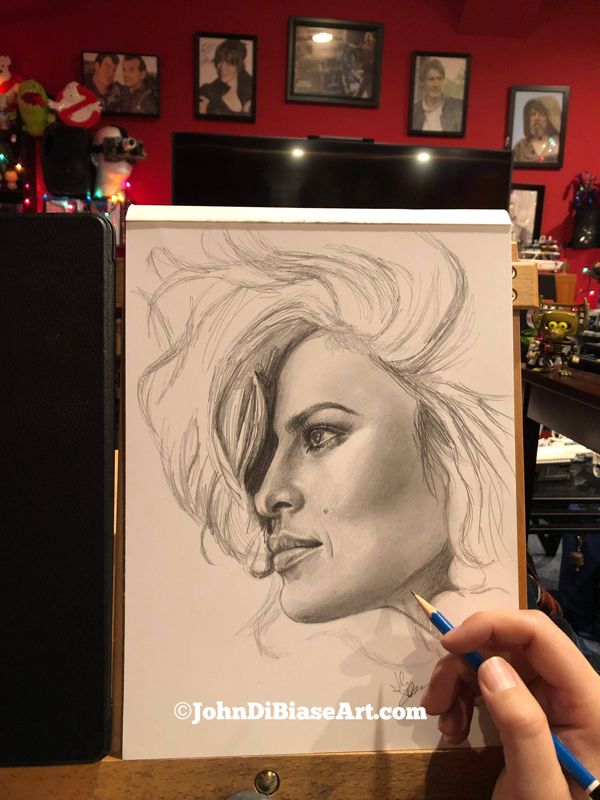 Original Sketch of Eva Mendes (NOT a print)