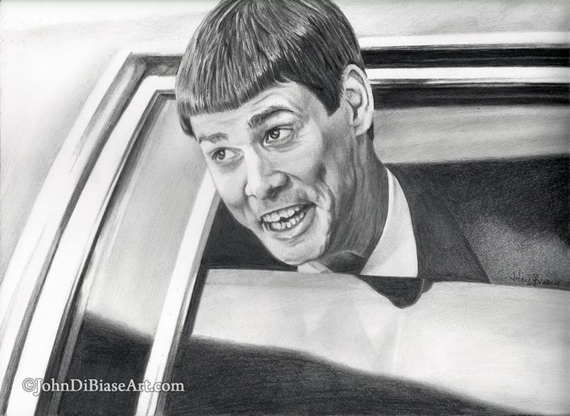 Drawing Print of Jim Carrey as Lloyd Christmas in Dumb and Dumber