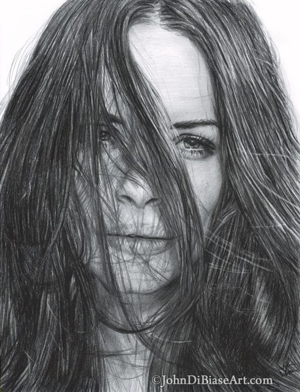 Drawing Print of Evangeline Lilly from LOST / Ant-Man / The Hobbit B