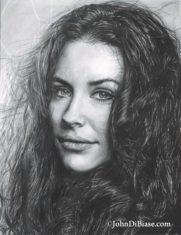 Drawing Print of Evangeline Lilly from LOST / Ant-Man / The Hobbit D