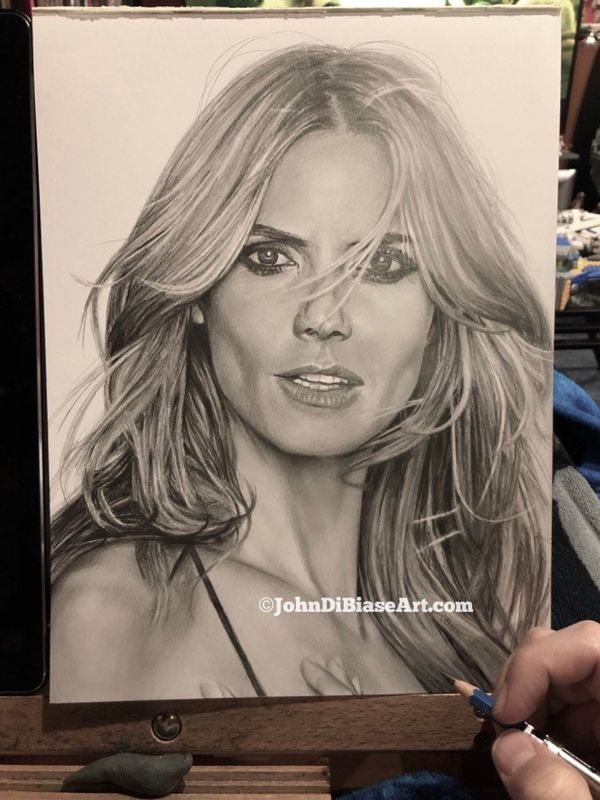 Heidi Klum Original Sketch (NOT a print)
