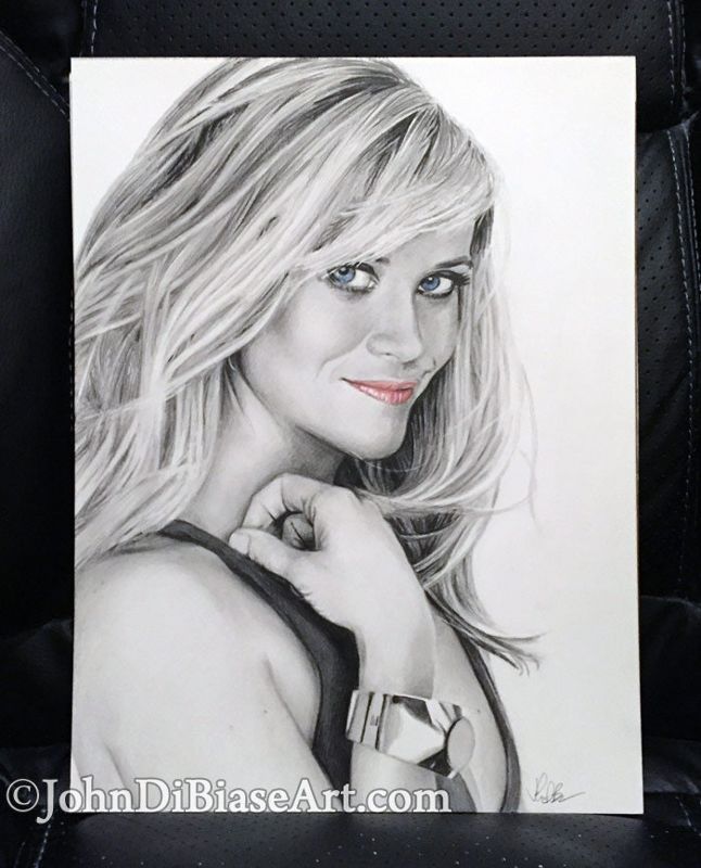 Reese Witherspoon 9x12 Original Drawing (NOT a print)