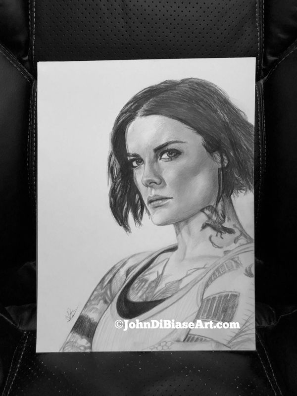 Jaimie Alexander in "Blindspot" Original Sketch (NOT a print)