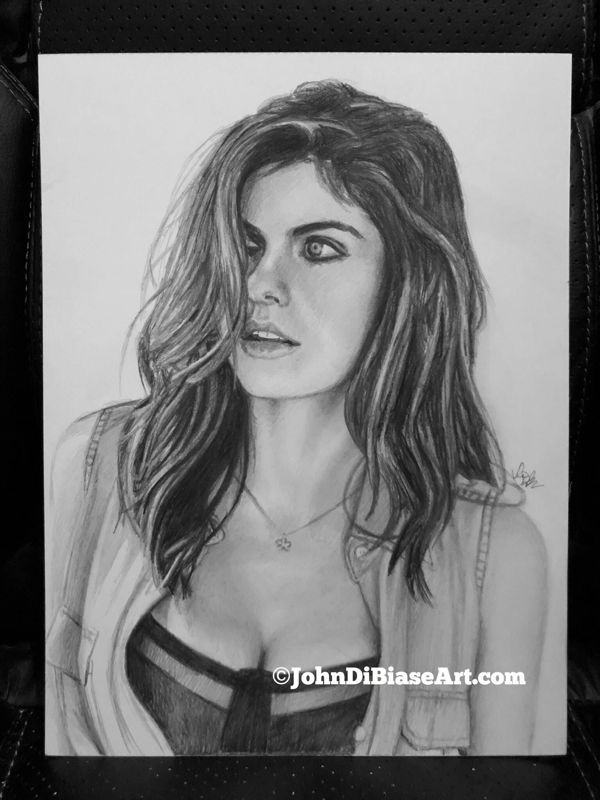 Alexandra Daddario Original Sketch (NOT a print)