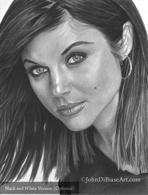 Tiffani Amber Thiessen Colored Drawing Print 8.5 x 11