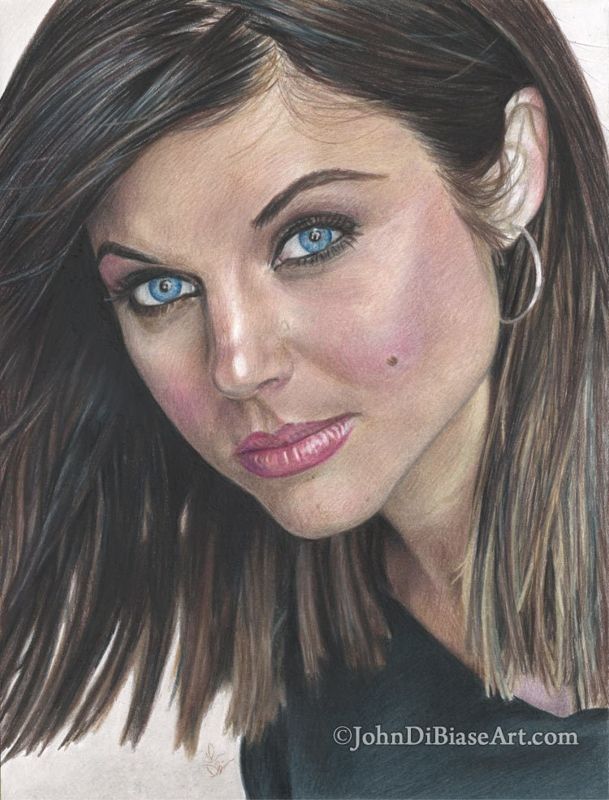 Tiffani Amber Thiessen Colored Drawing Print 8.5 x 11
