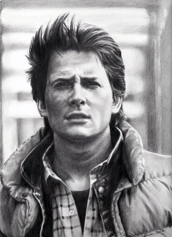 Print of Marty McFly Portrait B