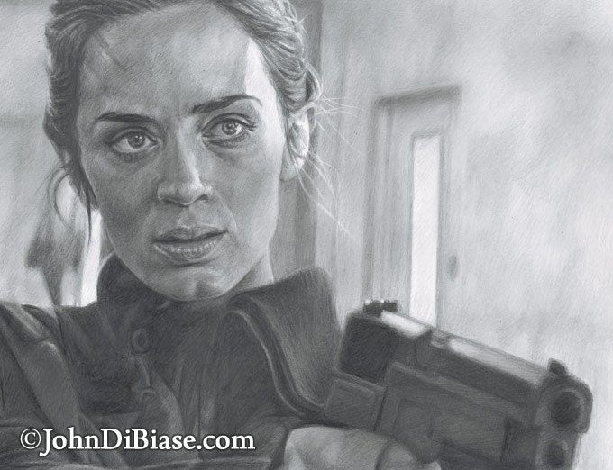 Drawing Print of Emily Blunt as Rita in "Edge of Tomorrow" (AKA "Live. Die. Repeat.")