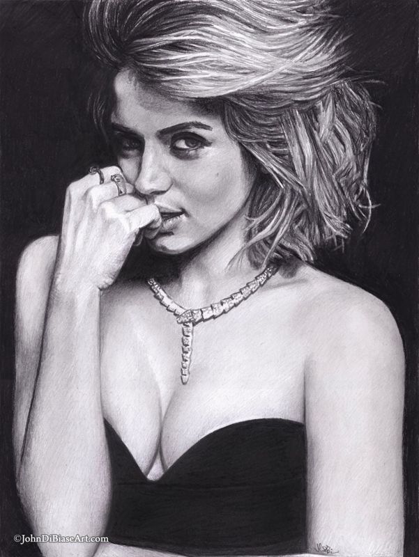 Ana De Armas Drawing Print (2022)