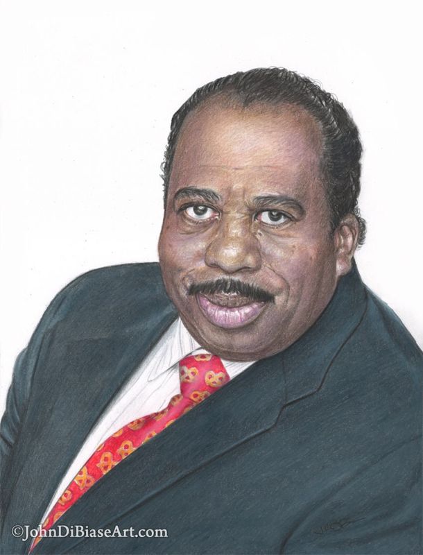 Stanley Hudson from "The Office" (Leslie David Baker) Drawing Print 8.5 x 11