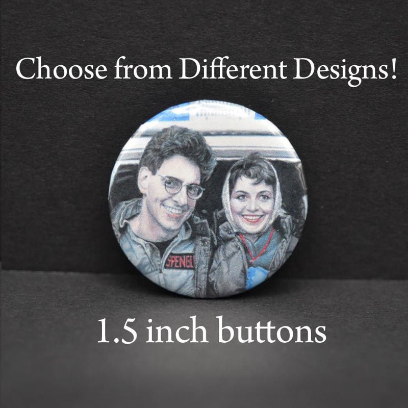 1.5" Ghostbusters Buttons, 8 Different Designs - Choose One
