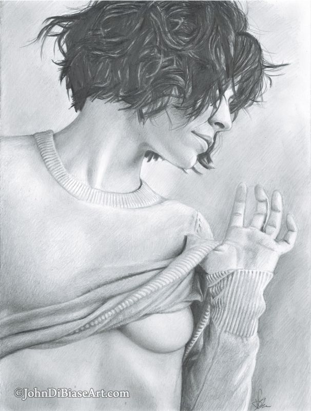 Evangeline Lilly (Sweater) Drawing Print (from LOST / Ant-Man / The Hobbit)