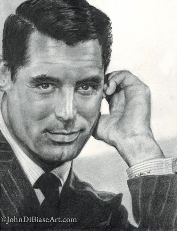 Cary Grant Original Drawing (NOT a print) 9 x 12