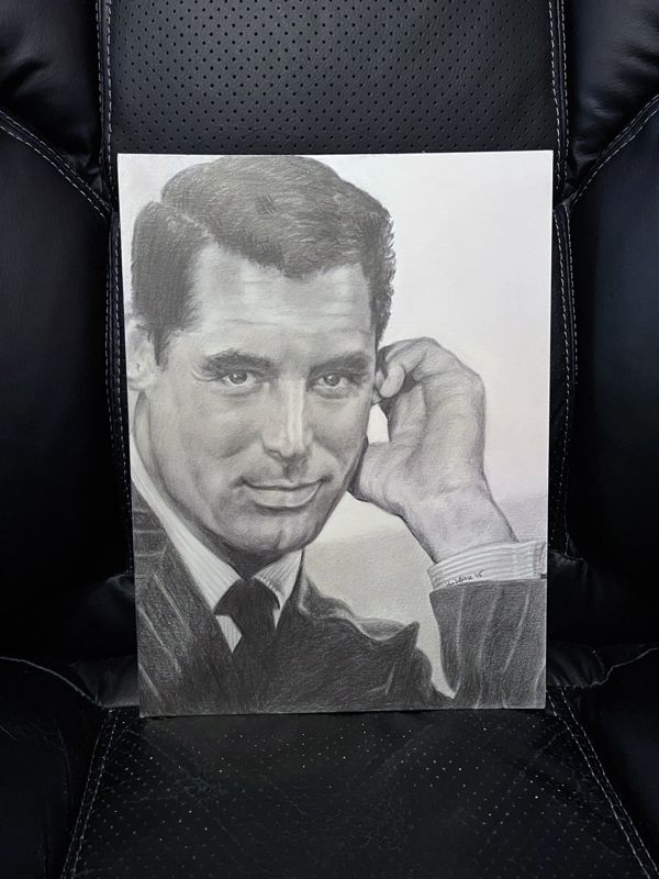 Cary Grant Original Drawing (NOT a print) 9 x 12