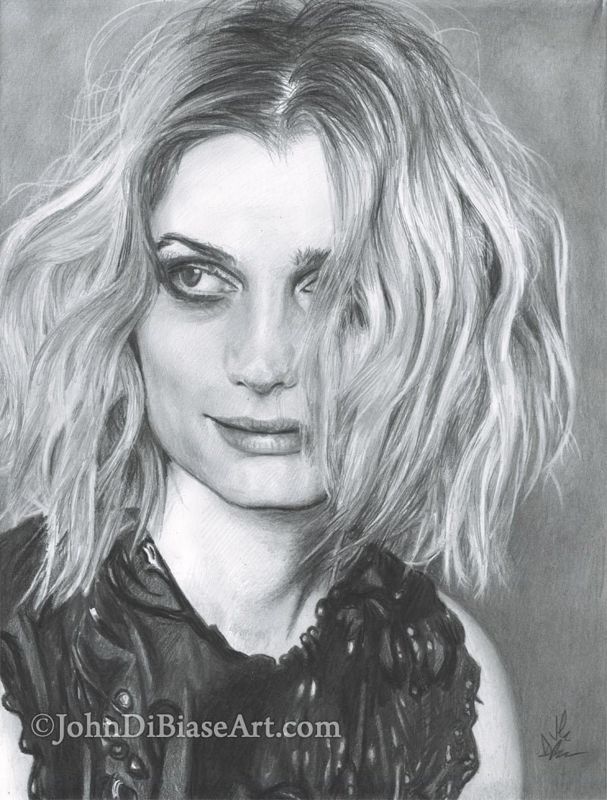 Print of Graphite Pencil Drawing of Actress / Singer Alison Sudol 8.5 x 11