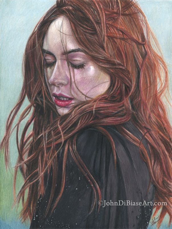 Karen Gillan Colored Pencil Drawing Print (Guardians of the Galaxy, Avengers, Jumanji) 8.5 x 11